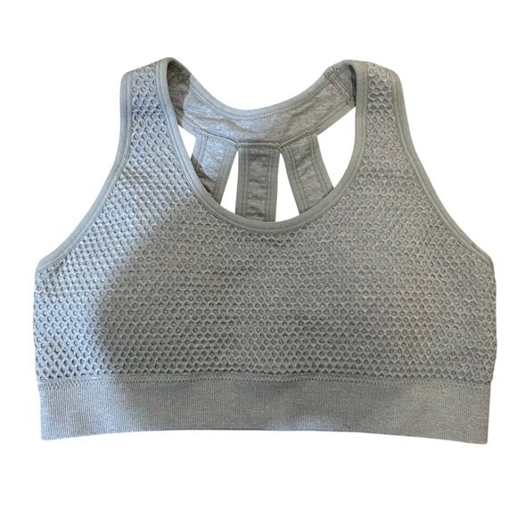 Leg3nd grey sports bra large stretchy yoga workout running - Picture 1 of 7